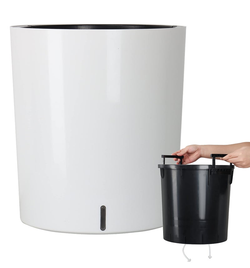 SAROSORA Large Round Self Watering Planter Pot 12.5'' for Home Garden Patio Tall Tree - Image 1